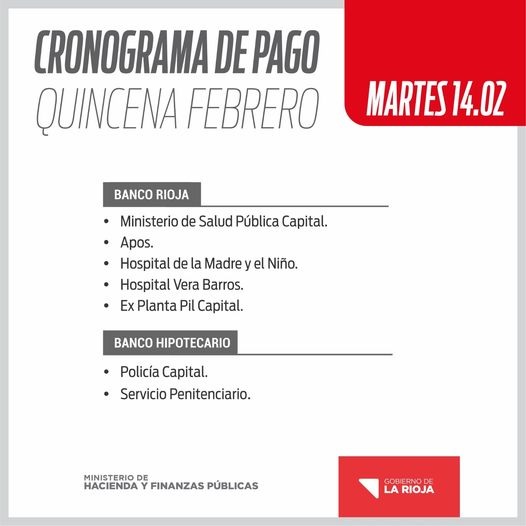 COMIENZA EL PAGO DE QUINCENITA 