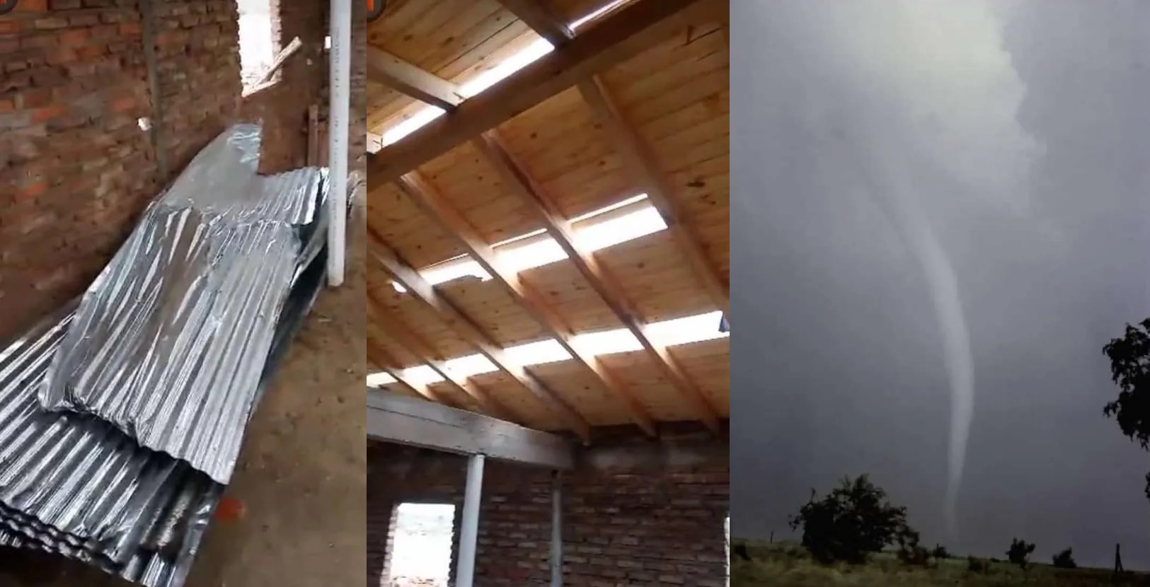 Una cola de tornado hizo destrozos en el sudeste de Santiago Del Estero