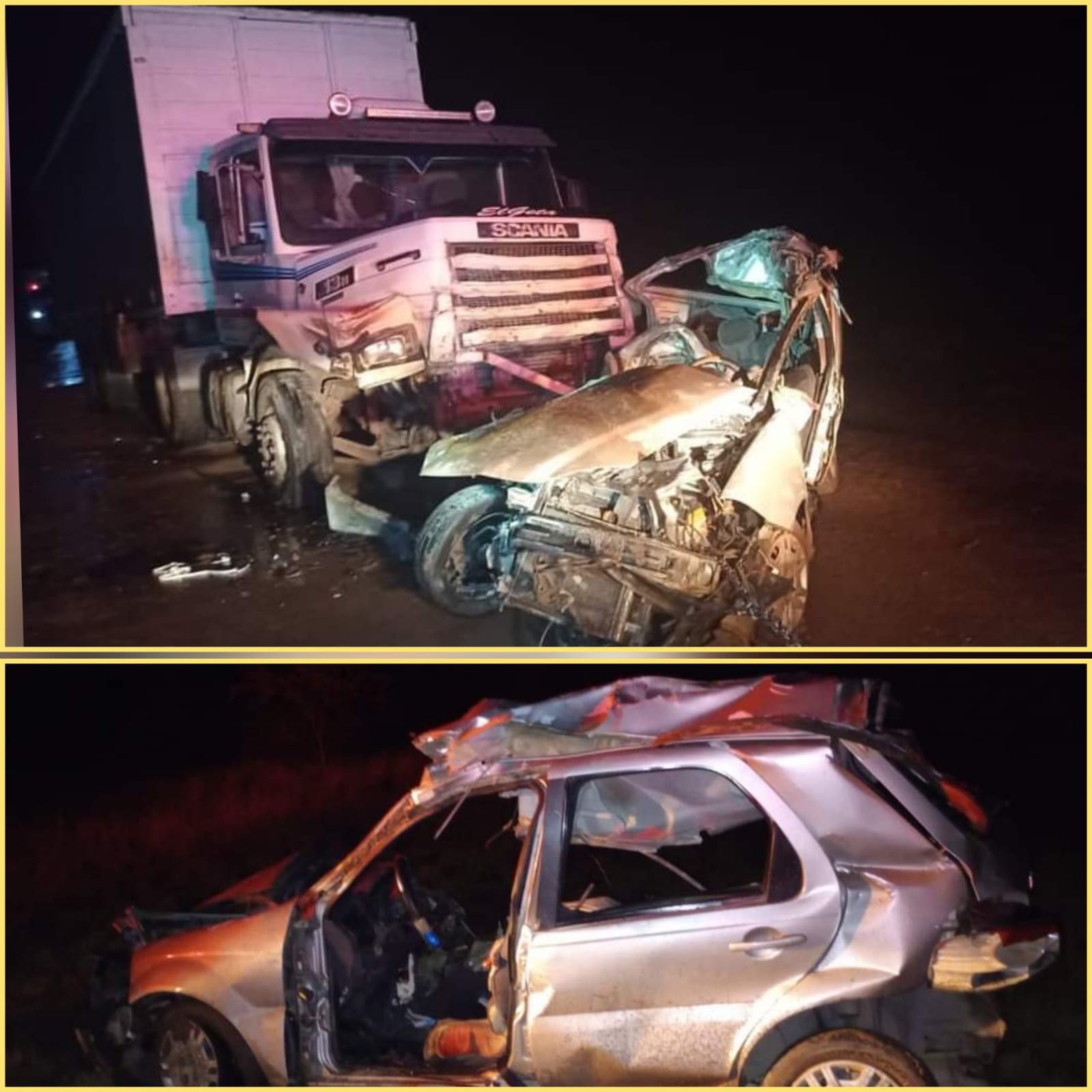 SINIESTRO VIAL EN TALAMUYUNA CON VÍCTIMA FATAL: UN AUTOMÓVIL IMPACTO CONTRA UN CAMIÓN