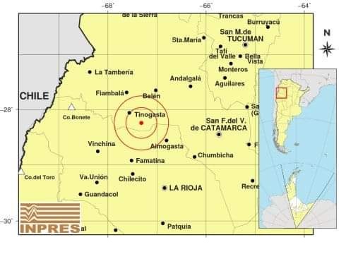 SE REGISTRÓ UN SISMO EN CATAMARCA DE 3.2 Y QUE SE PERCIBIÓ EN AIMOGASTA 