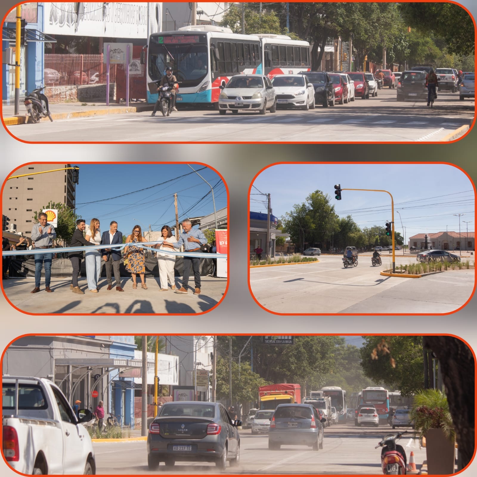 Quedó inaugurada la obra de plan de ordenamiento urbano en Av. Facundo Quiroga y Rivadavia