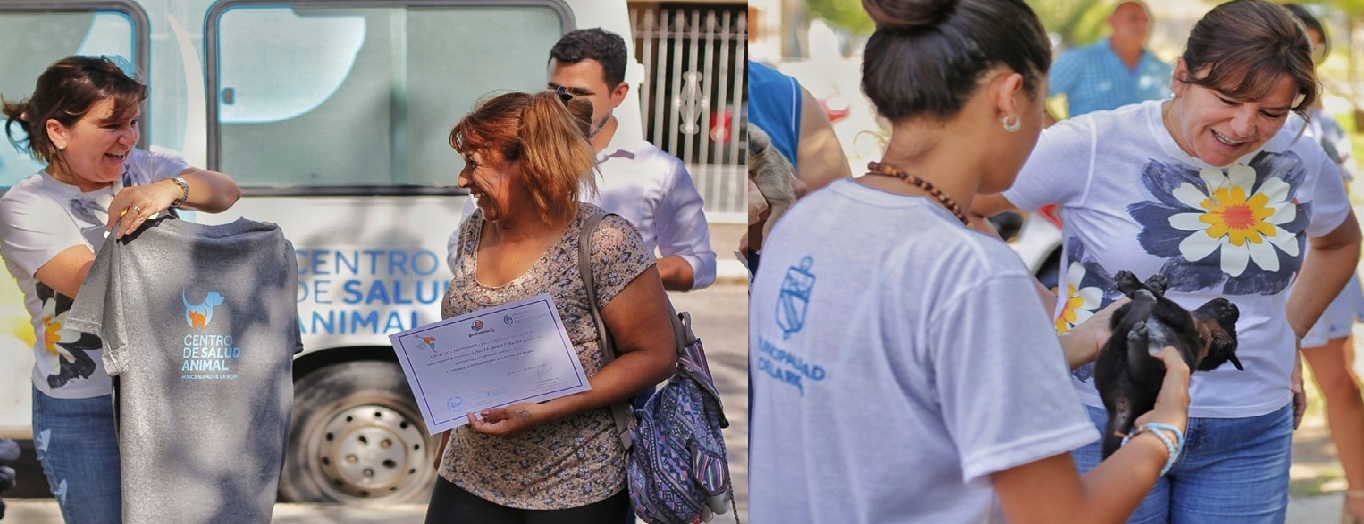 Los vecinos del barrio San Martín pudieron llevar a sus perros y gatos a que reciban atención veterinaria gratuita