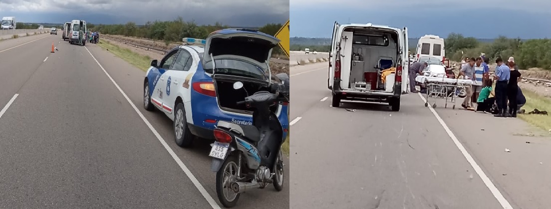 NONOGASTA: ACCIDENTE ENTRE DOS MOTOCICLETAS EN RUTA NACIONAL Nº 40