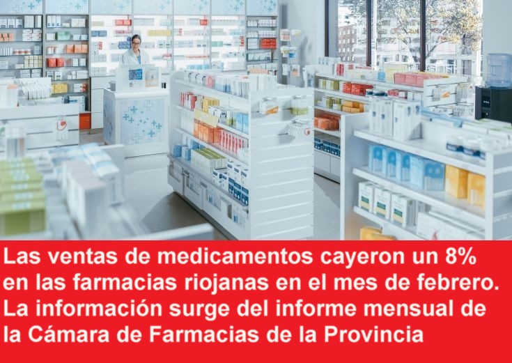 ECONOMÍA: Las ventas de medicamentos en las farmacias riojanas cayeron un 8% en febrero