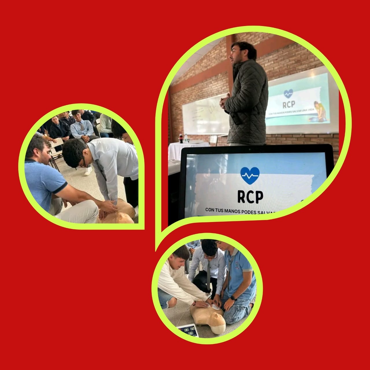 El taller de RCP llegó a Portezuelo a cargo del cardiologo Juan Carlos Santander