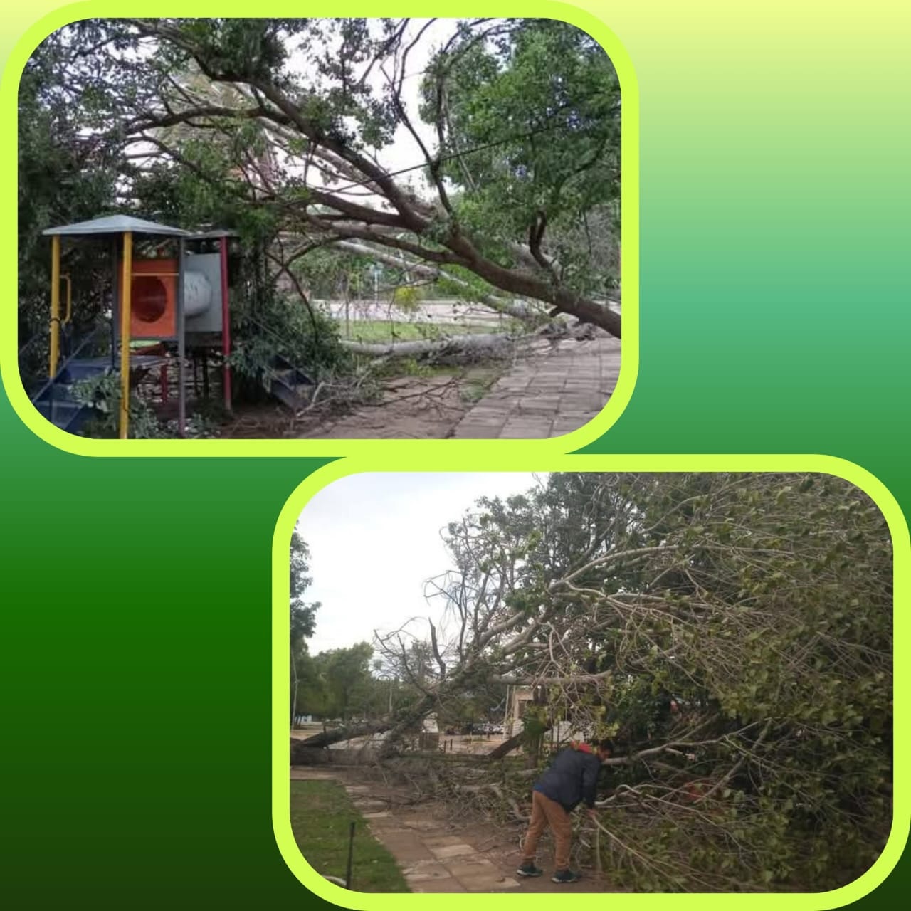 Las fuertes lluvias causaron daños materiales en los departamentos General Belgrano y General Ángel Vicente Peñaloza
