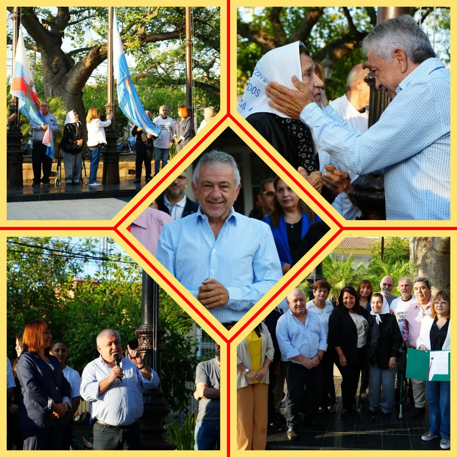 Honramos nuestras banderas con quienes dedican su vida a la solidaridad y a la defensa de los DERECHOS HUMANOS, recordando que la MEMORIA, la VERDAD y la JUSTICIA son pilares fundamentales de nuestra DEMOCRACIA
