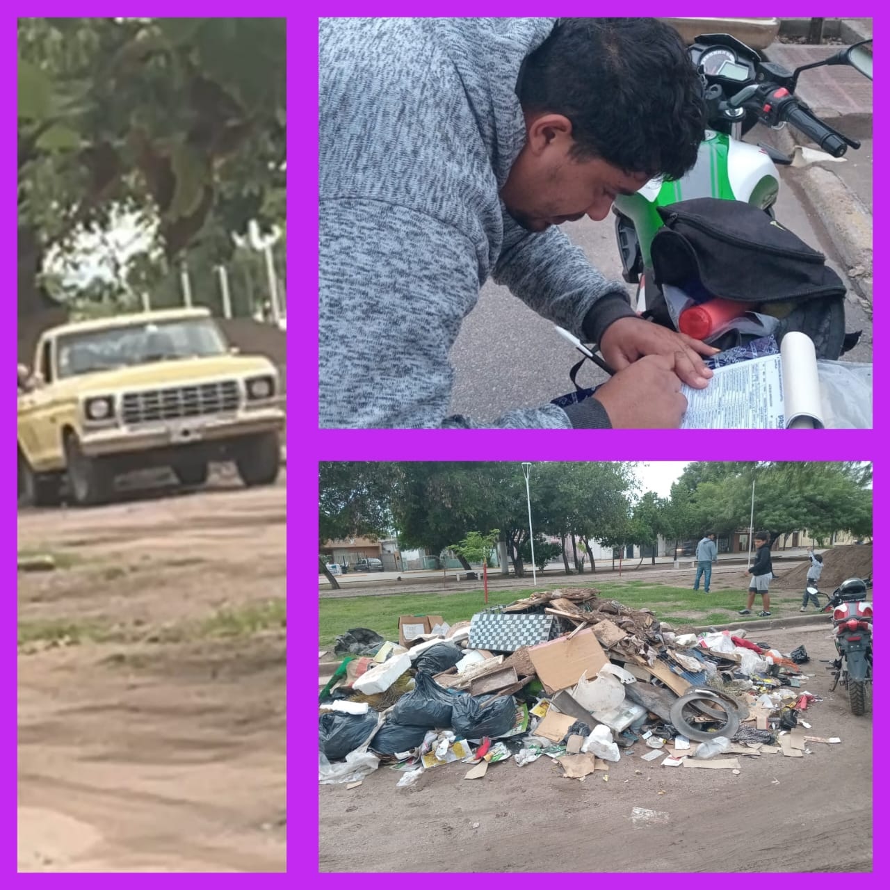Vecino es multado por arrojar basura en predio recientemente limpiado