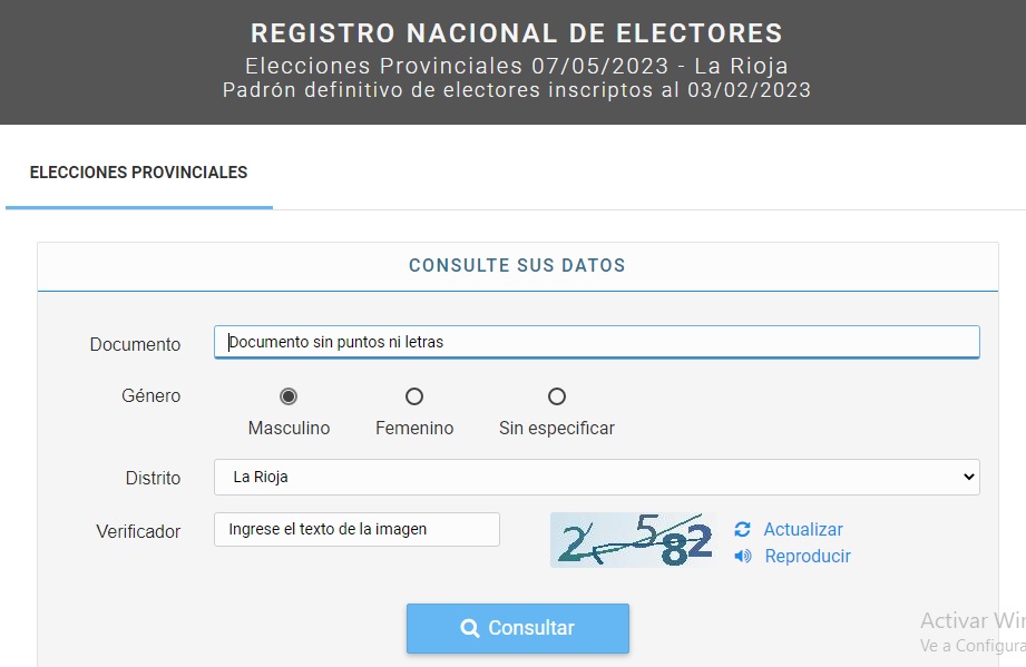 Dónde voto: Te brindamos el padrón electoral para consultar lugar de votación para las elecciones de La Rioja 2023