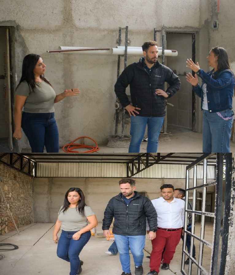 MARICEL MALDONADO JUNTO A GONZALO BECERRA VISITARON  LA IGLESIA SANTA RITA PARA CONSTATAR EL AVANCE DE OBRAS