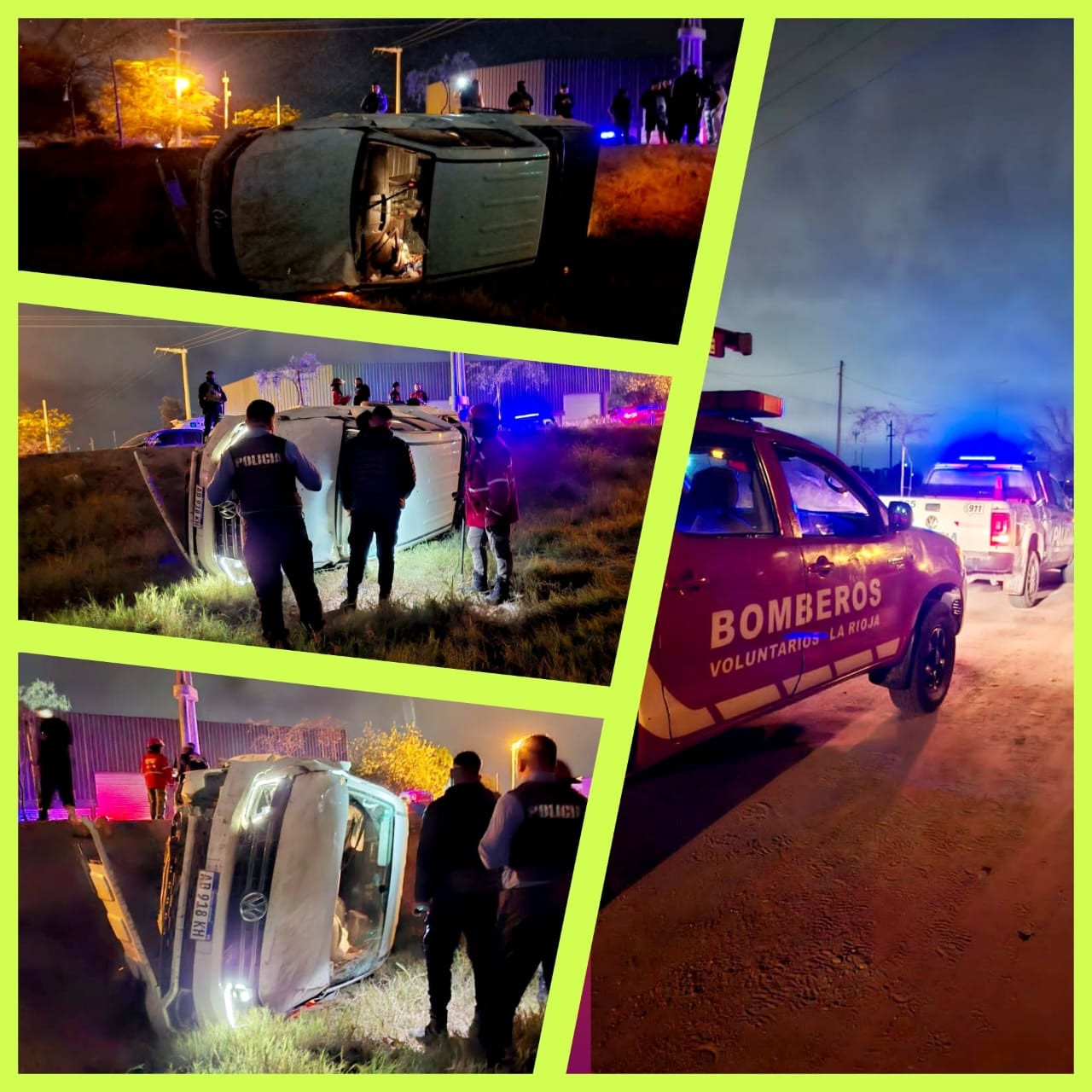 Impactante vuelco en Av. Malvinas