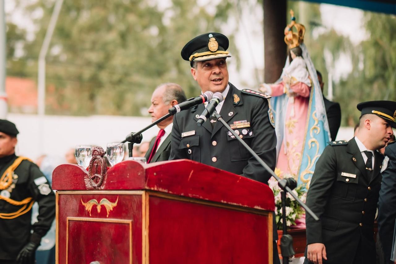 En el marco del 434º aniversario de la Policía de la Provincia, el jefe de policía Comisario General Alberto Castillo brindó un emotivo discurso
