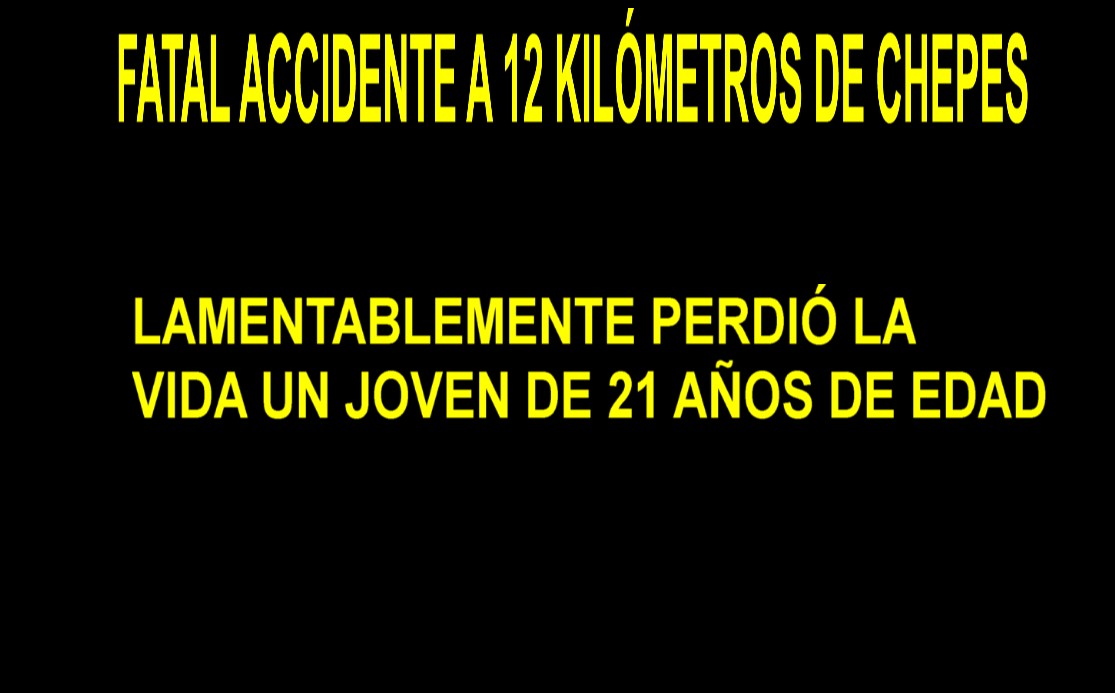 FATAL ACCIDENTE A 12 KILÓMETROS DE CHEPES 