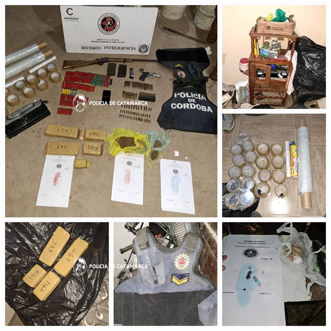 CATAMARCA: Secuestran Cocaína, Marihuana y armas de fuego
