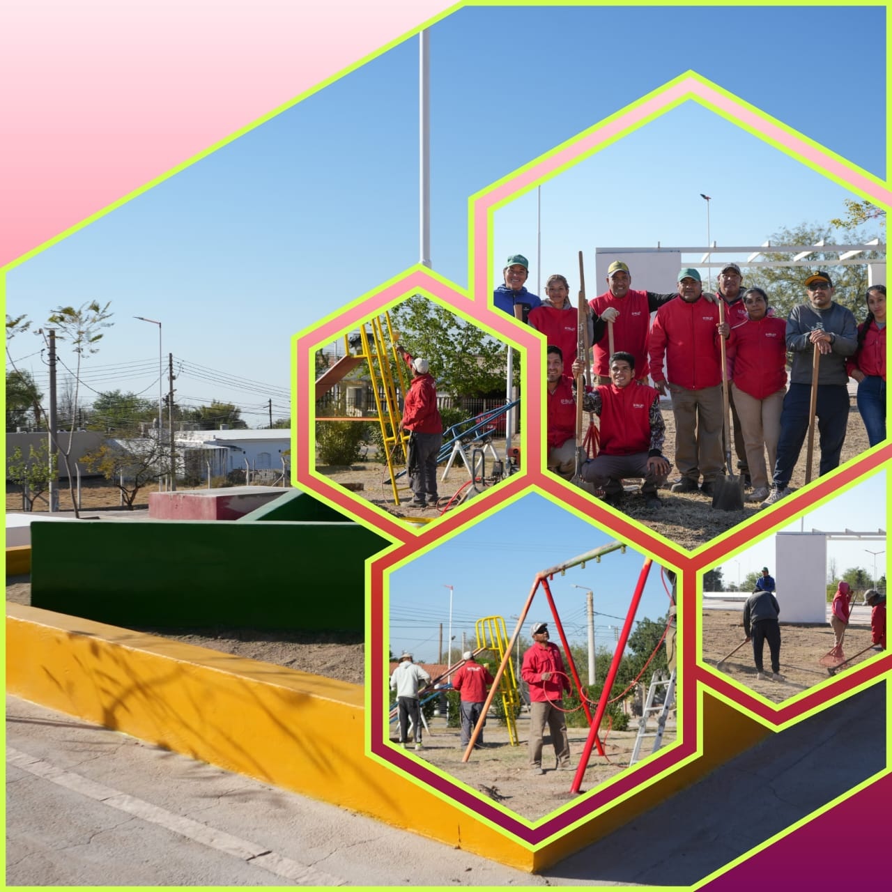 VECINOS DISFRUTAN DE LA PLAZOLETA RENOVADA  EN EL  BARRIO MUNICIPAL 