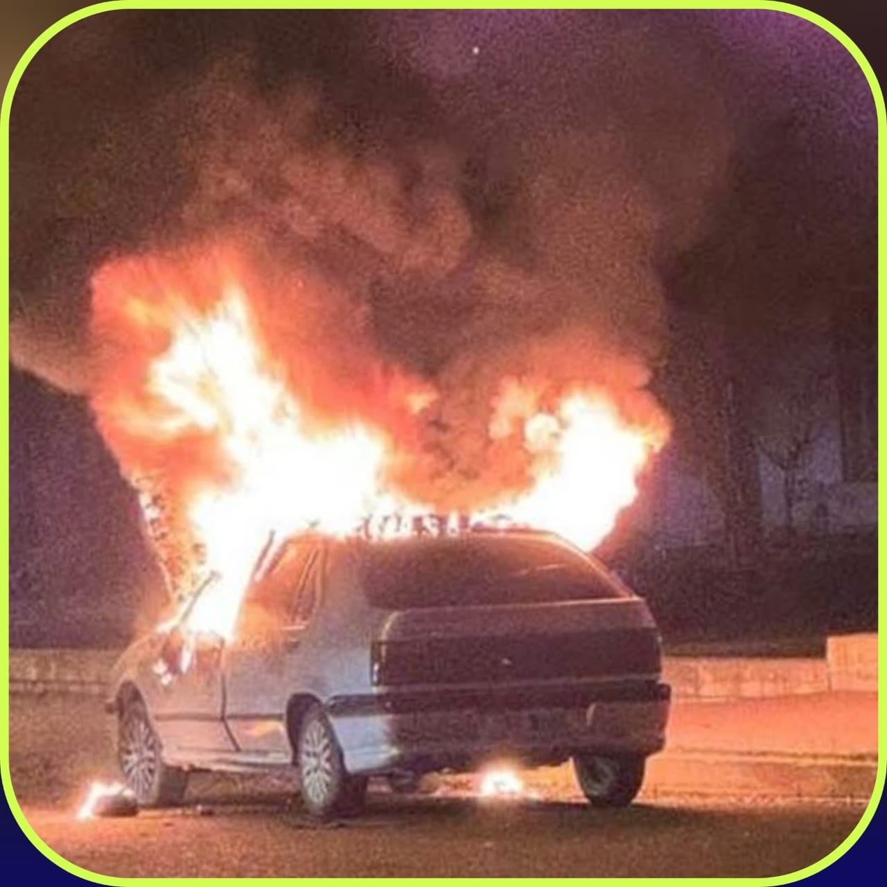 Se incendió un automóvil en el barrio Hospital