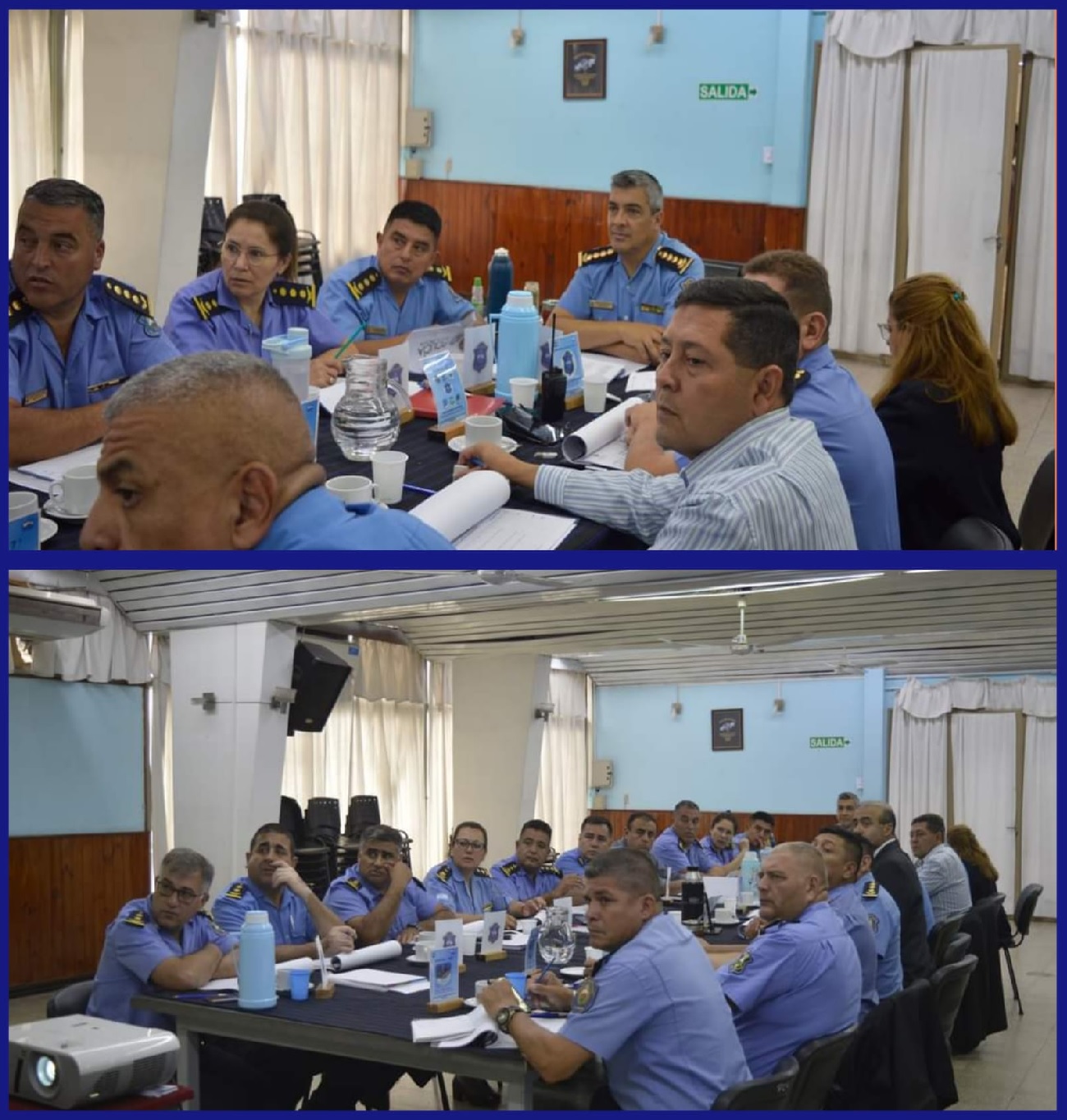 IMPORTANTE REUNION EN JEFATURA DE POLICIA CON LA JUNTA DE CALIFICACION DONDE SE EVALUA EL DESEMPEÑO A OFICIALES Y SUBOFICIALES