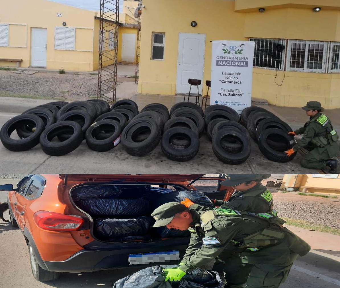 CATAMARCA: Más de 100 neumáticos de contrabando fueron incautados como resultado de múltiples controles de ruta