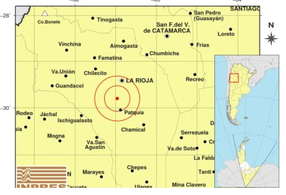 Temblor en los llanos fue percibido en las distintas ciudades de La Rioja