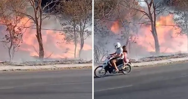 SAN JUAN: Tremendo incendio en una recuperado de Chimbas