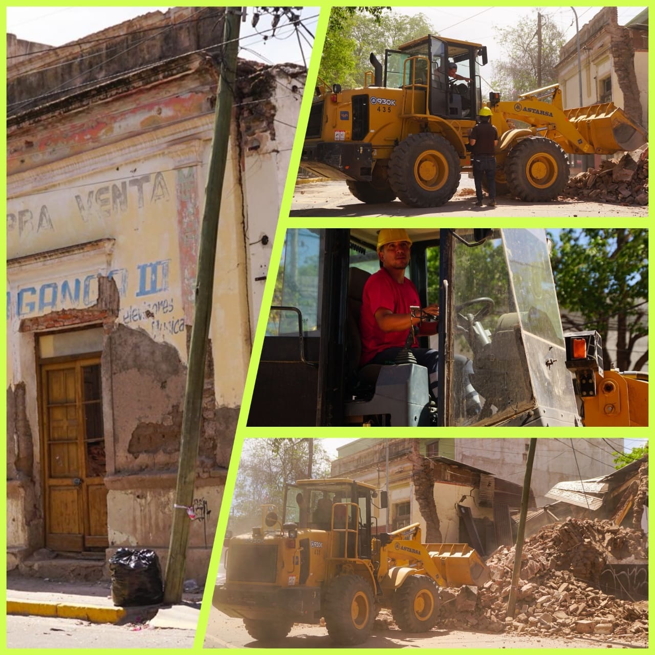 EL MUNICIPIO INTERCEDE POR RIESGO INMINENTE DE DERRUMBE 