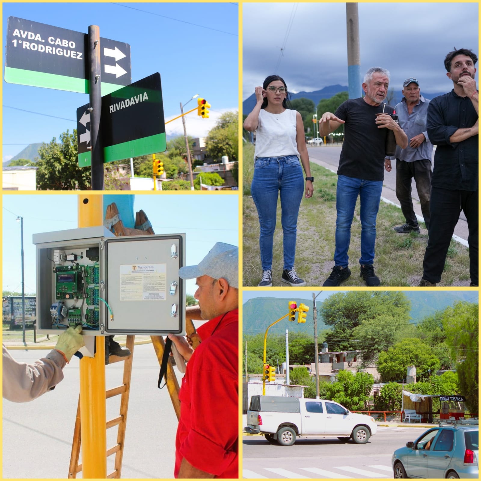 PLAN DE SEMAFORIZACIÓN EN MARCHA: SE INSTALÓ NUEVO SEMÁFORO EN RIVADAVIA Y CABO PRIMERO RODRÍGUEZ